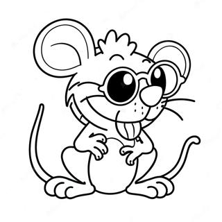 Siisti Rat Fink Aurinkolaseilla Värityssivu 41904-33113