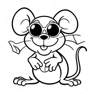 Siisti Rat Fink Aurinkolaseilla Värityssivu 41904-33114