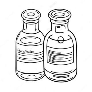 Colorful Prescription Bottle Coloring Page 4191-3334