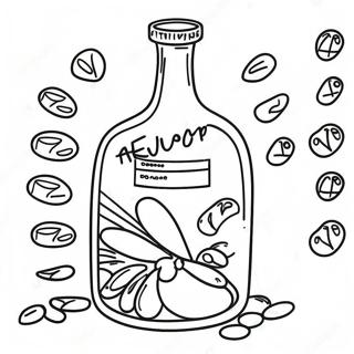 Colorful Prescription Bottle Coloring Page 4191-3336