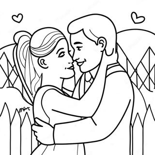 Romantic Engagement Scene Coloring Page 41924-33125