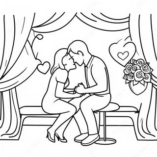 Romantic Engagement Scene Coloring Page 41924-33128