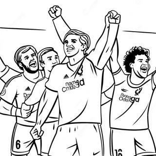 Liverpool Players Celebrating Goal Coloring Page 41934-33130