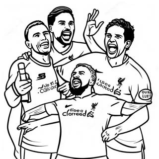 Liverpool Players Celebrating Goal Coloring Page 41934-33132