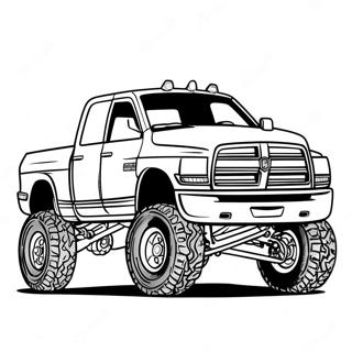 Lifted Truck Dodge Truck Coloring Pages