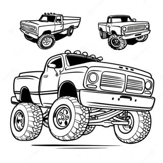 Lifted Dodge Truck Coloring Page 41953-33154