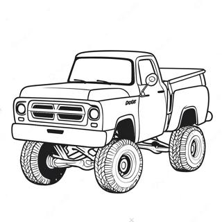 Lifted Dodge Truck Coloring Page 41953-33156