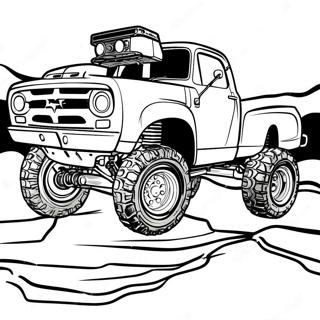 Custom Lifted Dodge Truck Coloring Page 41954-33158