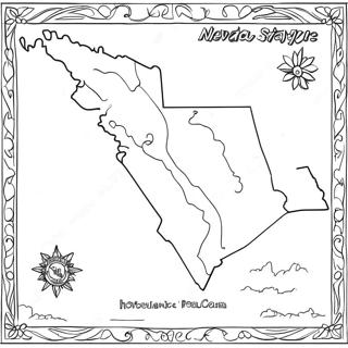 Nevada State Outline Coloring Page 41983-33219