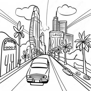 Colorful Las Vegas Strip Coloring Page 41984-33163