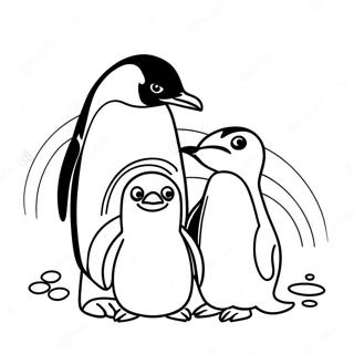 Happy Feet Penguin Family Coloring Page 41994-33177