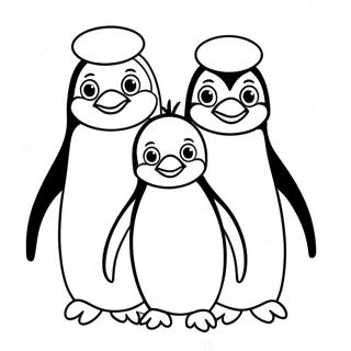 Happy Feet Penguin Family Coloring Page 41994-33178