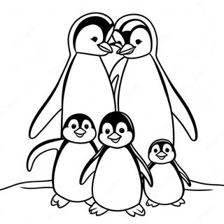 Happy Feet Penguin Family Coloring Page 41994-33180