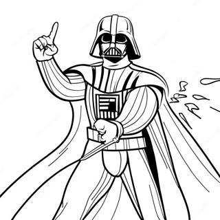 Darth Vader In Epic Battle Coloring Page 42004-33181