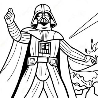 Darth Vader In Epic Battle Coloring Page 42004-33182