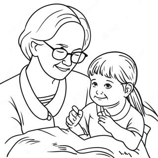 Grandma And Granddaughter Coloring Page 42013-33204