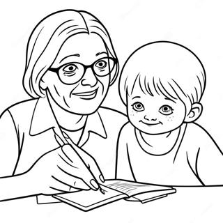 Adventurous Grandma And Granddaughter Coloring Page 42014-33190