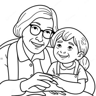 Adventurous Grandma And Granddaughter Coloring Page 42014-33191