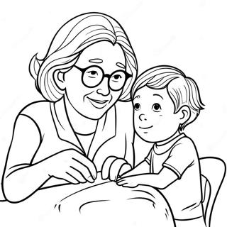 Adventurous Grandma And Granddaughter Coloring Page 42014-33192