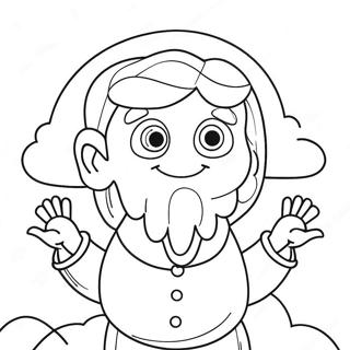 Colorful God Loves You Coloring Page 42114-33277