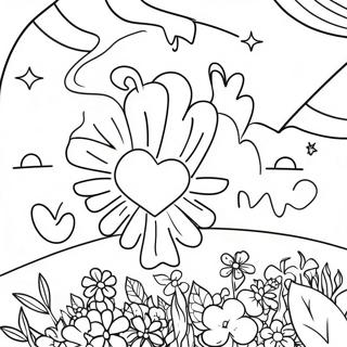 Colorful God Loves You Coloring Page 42114-33278