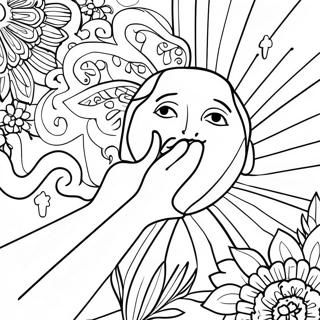 Colorful God Loves You Coloring Page 42114-33280