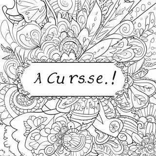 Creative Sayings Quote Curse Words Coloring Page 4211-3353