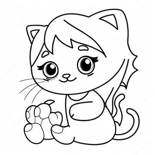 Komi Shouko With Cute Cat Coloring Page 42124-33304