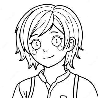 Saiki K With Colorful Hair Coloring Page 42134-33292