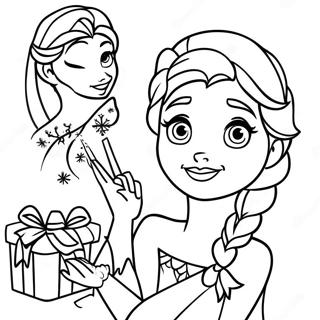 Frozen Happy Birthday Elsa Coloring Page 42153-33314