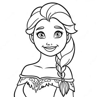 Frozen Happy Birthday Elsa Coloring Page 42153-33315