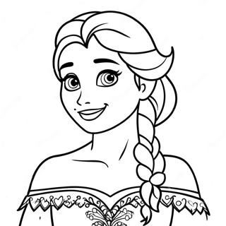 Frozen Happy Birthday Elsa Coloring Page 42153-33316