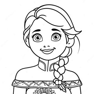 Frozen Happy Birthday Anna Coloring Page 42154-33311