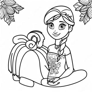 Frozen Happy Birthday Anna Coloring Page 42154-33312