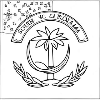 South Carolina State Flag Coloring Page 42163-33320