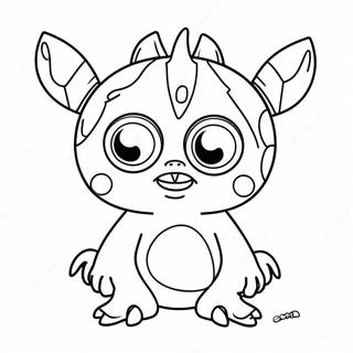 Funny Monster With Big Eyes Coloring Page 42194-33353