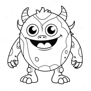 Funny Monster With Big Eyes Coloring Page 42194-33354