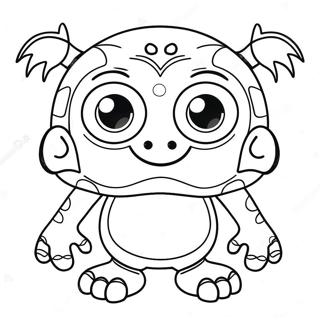 Funny Monster With Big Eyes Coloring Page 42194-33355