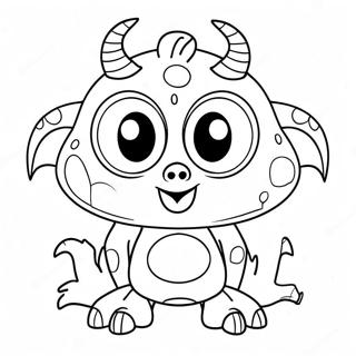 Funny Monster With Big Eyes Coloring Page 42194-33356