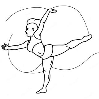 Flexible Gymnast Performing A Split Coloring Page 421-333