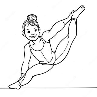 Flexible Gymnast Performing A Split Coloring Page 421-334