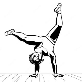 Flexible Gymnast Performing A Split Coloring Page 421-335