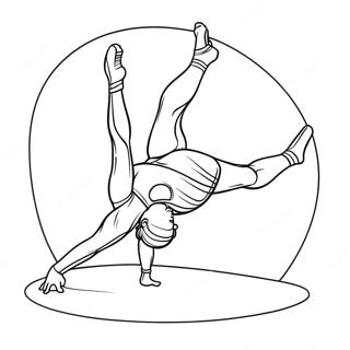 Flexible Gymnast Performing A Split Coloring Page 421-336