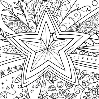 Sparkling Christmas Tree Star Coloring Page 42204-33349