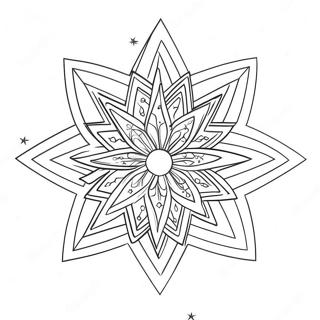 Sparkling Christmas Tree Star Coloring Page 42204-33350