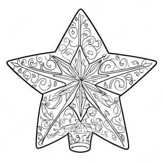 Sparkling Christmas Tree Star Coloring Page 42204-33351