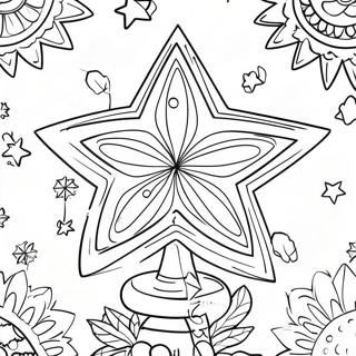 Sparkling Christmas Tree Star Coloring Page 42204-33352