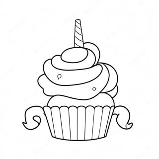 Unicorn Cupcake Coloring Pages