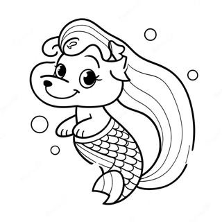 Mermaid Dog With Sparkling Tail Coloring Page 42233-33367