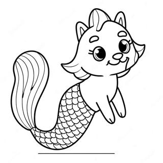 Mermaid Dog With Sparkling Tail Coloring Page 42233-33368